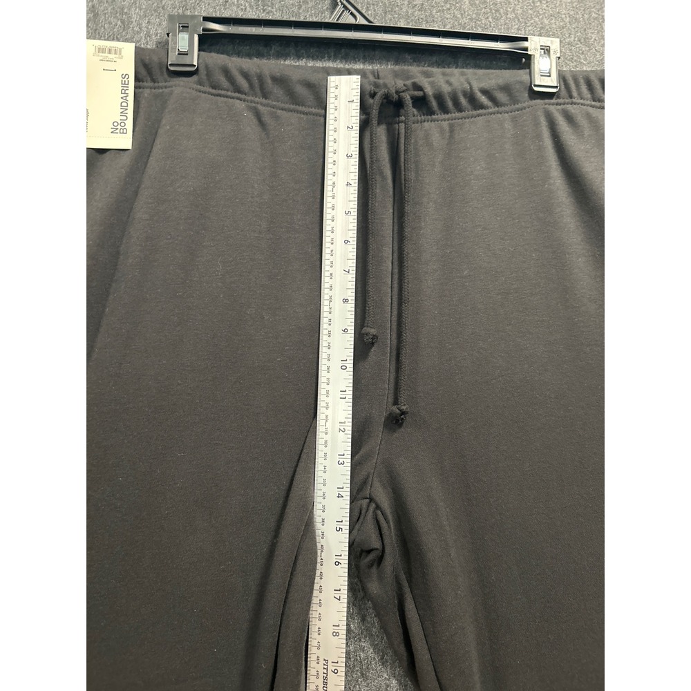 No Boundaries Fleece Joggers Mens 3XL Black New Drawstring Elastic Cuff Pants - Picture 5 of 9